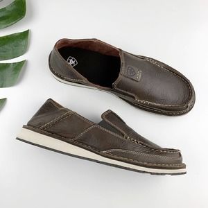 Ariat Cruiser Loafers Moccasins Brown Leather Men’s 9